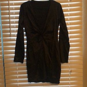 Black satin dress